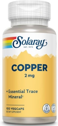 Solaray Copper 2 mg - 100 Capsules