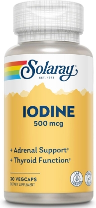 Solaray Iodine 500 mcg – 30 Capsules